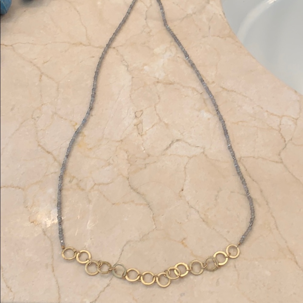 Pretty beaded and gold necklace